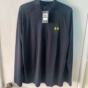 Under Armour Black Zip-Up Jacket with Neon Logo